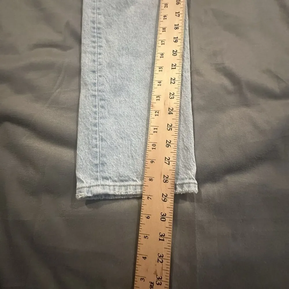 Levi's 501 Jeans Women's 26x30 Button Fly Skinny Denim Light Wash Festival